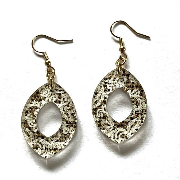 Acrylic handmade earrings  - Picture 1 of 2